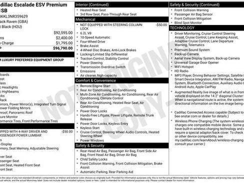 Used 2022 Cadillac Escalade ESV Premium Luxury AWD/4WD image 2