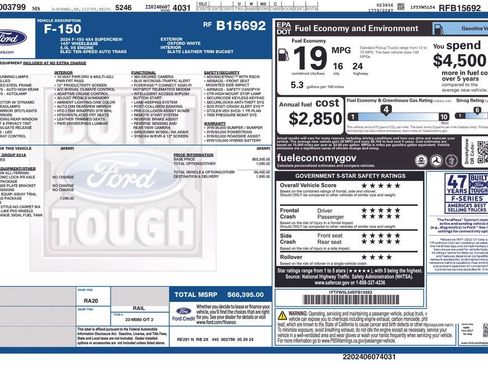 Used 2024 Ford F150 Lariat w/ FX4 Off-Road Package AWD/4WD image 35