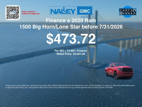 Used 2020 RAM 1500 Big Horn AWD/4WD image 3