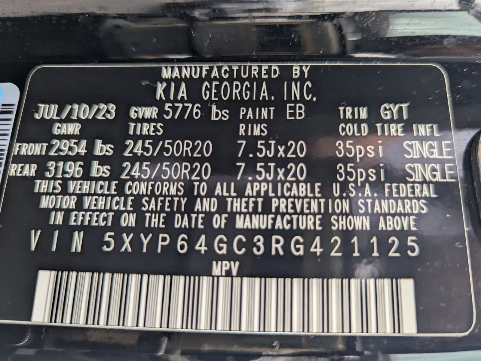 Used 2024 Kia Telluride S w/ S Sunroof Package FWD image 30