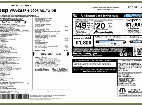 Certified 2023 Jeep Wrangler Unlimited w/ 8.4" Radio Group image 4