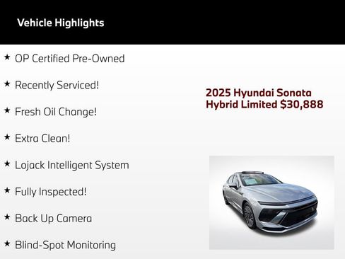 Used 2025 Hyundai Sonata Limited FWD image 2