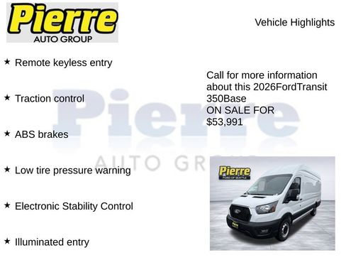New 2026 Ford Transit 350 148 High Roof Extended w/ Load Area Protection Package RWD image 7