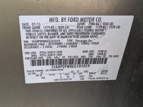 Used 2012 Ford Taurus Limited image 16