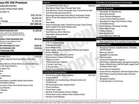 Used 2024 Lexus RX 350 Premium w/ Convenience Package FWD image 4