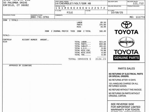 Used 2014 Chevrolet Volt w/ Enhanced Safety Package 2 image 11
