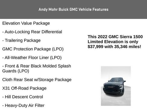 Used 2022 GMC Sierra 1500 Elevation w/ X31 Off-Road Package AWD/4WD image 15