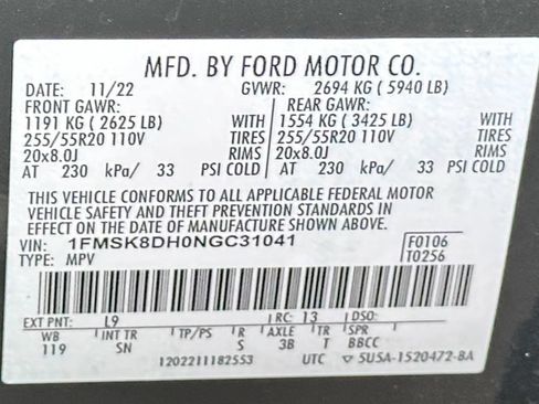 Certified 2022 Ford Explorer XLT w/ Equipment Group 202A AWD/4WD image 58