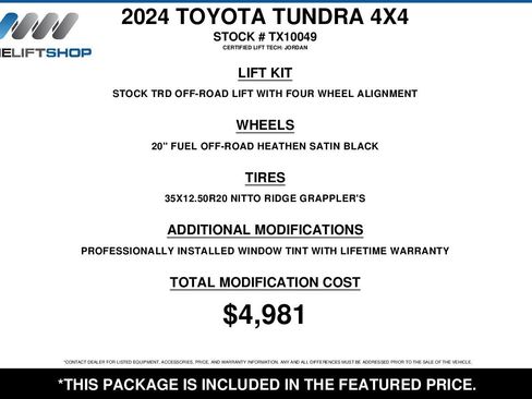 Used 2024 Toyota Tundra Limited AWD/4WD image 2
