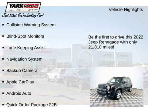 Used 2022 Jeep Renegade Latitude image 12
