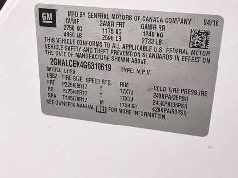 Used 2016 Chevrolet Equinox LT FWD image 17