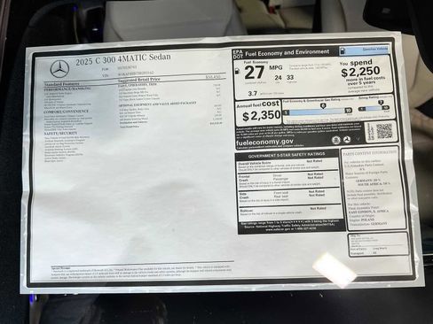 Used 2025 Mercedes-Benz C 300 4MATIC Sedan image 33