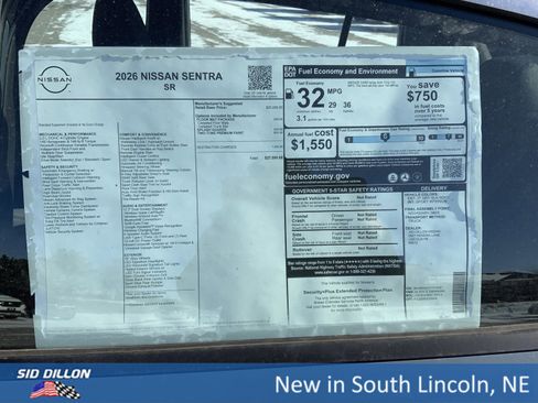 New 2026 Nissan Sentra SR w/ Floor Mat Package image 13