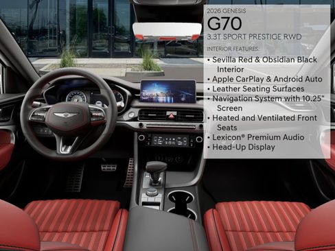 New 2026 Genesis G70 3.3T Sport Prestige RWD image 15