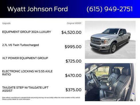 Used 2018 Ford F150 XLT w/ Equipment Group 302A Luxury AWD/4WD image 9