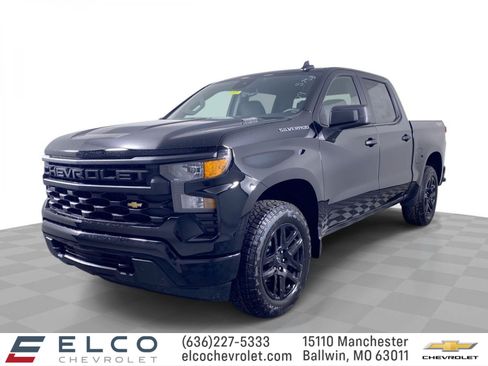 New 2026 Chevrolet Silverado 1500 Custom w/ Turbomax Blackout Package AWD/4WD image 1