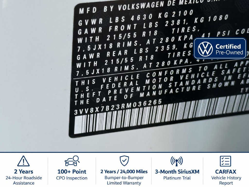 Certified 2024 Volkswagen Taos S AWD/4WD image 27