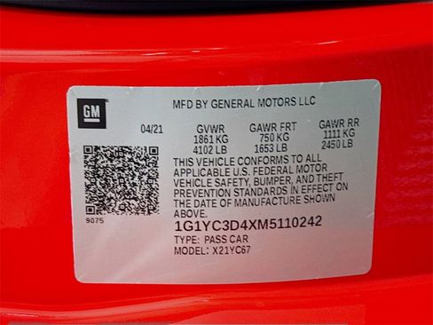 Used 2021 Chevrolet Corvette Stingray Premium Conv w/ Battery Protection Package image 30