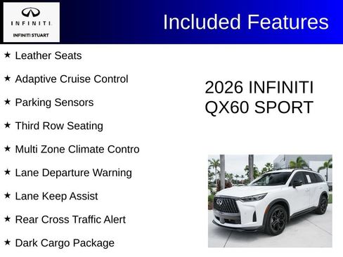 Certified 2026 INFINITI QX60 Sport w/ Dark Cargo Package AWD/4WD image 3