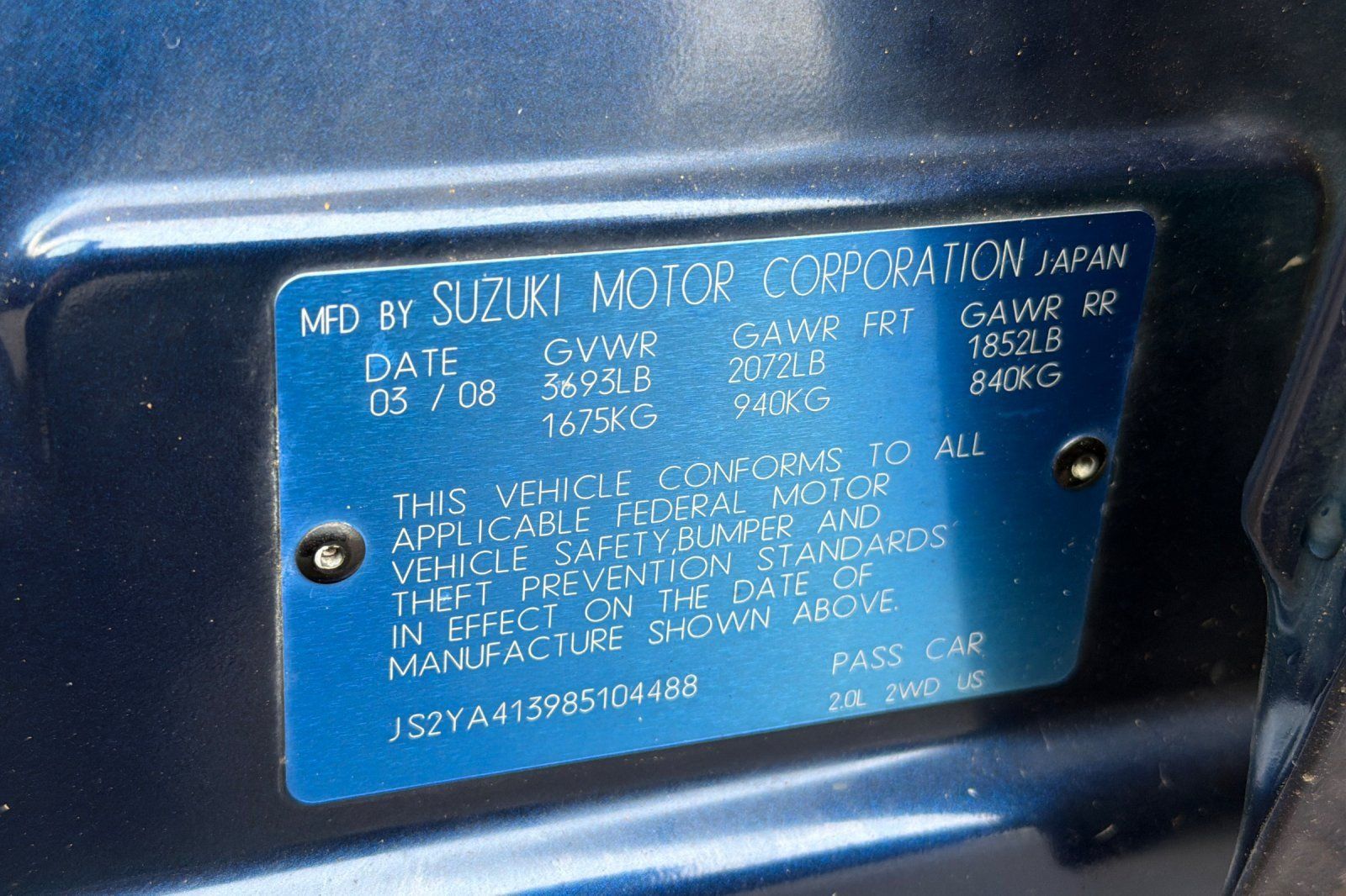 Used 2008 Suzuki SX4 Hatchback FWD image 22