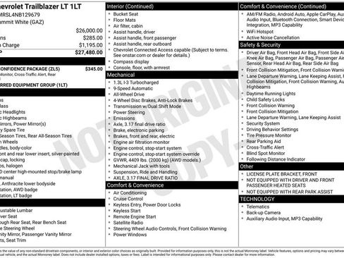 Certified 2022 Chevrolet TrailBlazer LT w/ Driver Confidence Package image 34