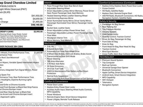 Used 2020 Jeep Grand Cherokee Limited w/ Luxury Group II image 42