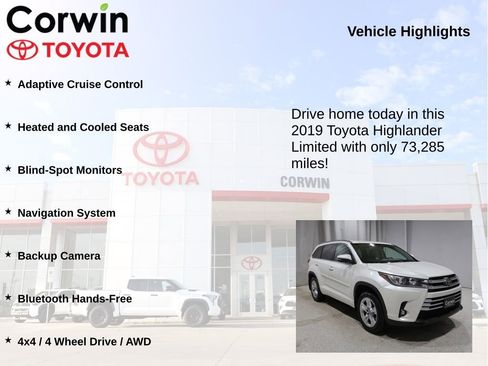 Used 2019 Toyota Highlander Limited AWD/4WD image 6