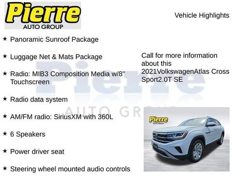 Used 2021 Volkswagen Atlas Cross Sport SE w/ Panoramic Sunroof Package FWD image 7