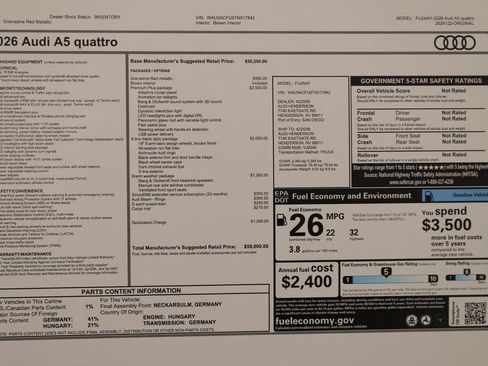 New 2026 Audi A5 2.0T Premium Plus AWD/4WD image 39