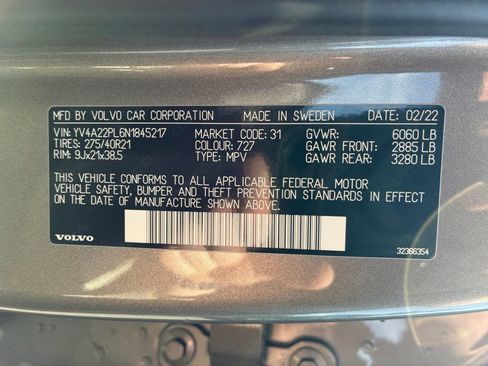 Used 2022 Volvo XC90 T6 Inscription w/ Advanced Package AWD/4WD image 35