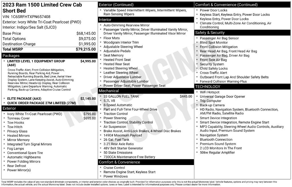 Used 2023 RAM 1500 Limited AWD/4WD image 40