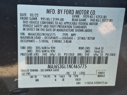Certified 2022 Ford EcoSport SE w/ SE Convenience Package AWD/4WD image 25