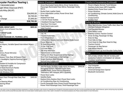 Used 2017 Chrysler Pacifica Touring-L w/ Tire & Wheel Group image 33