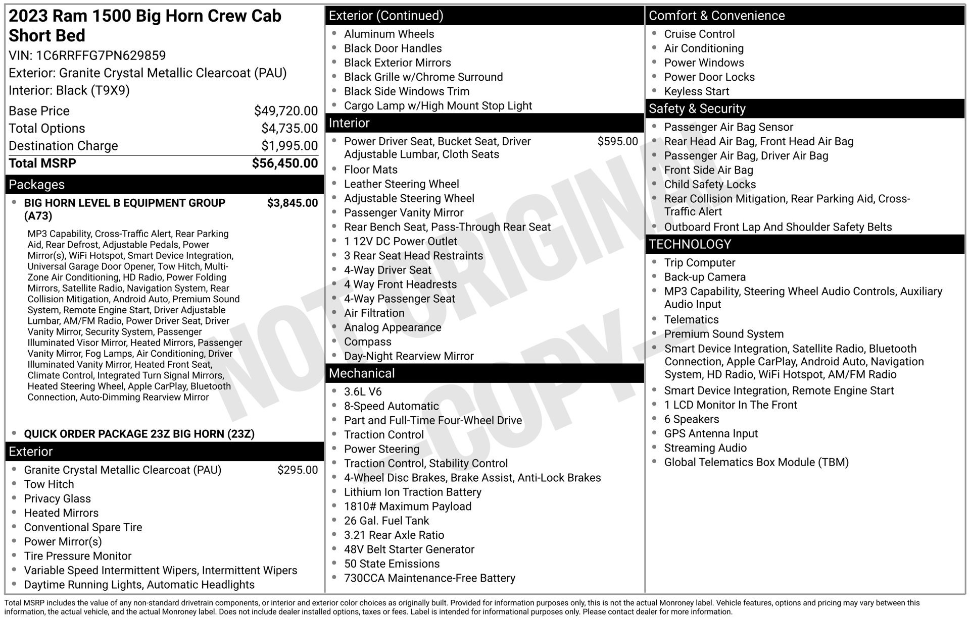 Used 2023 RAM 1500 Big Horn AWD/4WD image 3
