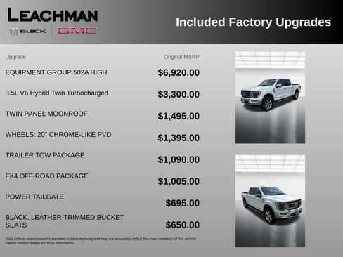 Used 2021 Ford F150 Lariat w/ Equipment Group 502A High AWD/4WD image 10