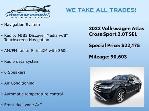 Used 2022 Volkswagen Atlas Cross Sport SEL image 2