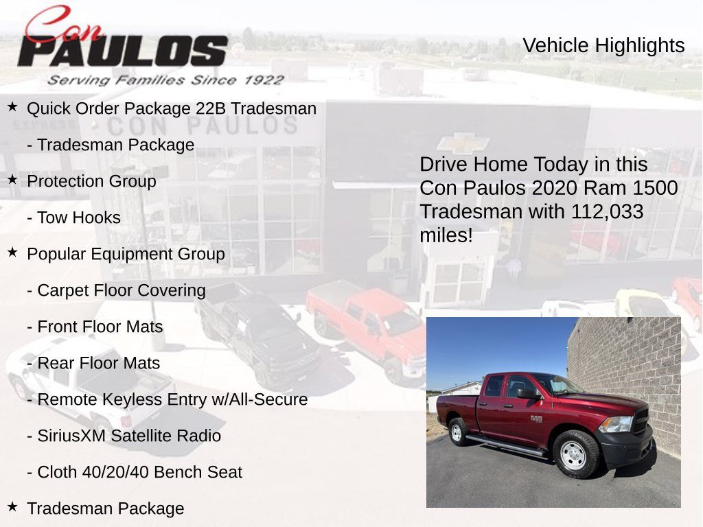 Used 2020 RAM 1500 Tradesman w/ Popular Equipment Group AWD/4WD image 8