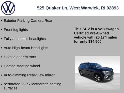 Certified 2025 Volkswagen Atlas SE image 13