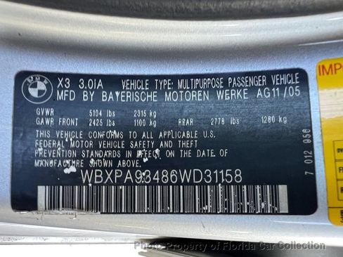 Used 2006 BMW X3 3.0i AWD/4WD image 96