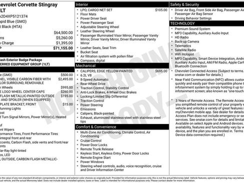 Used 2023 Chevrolet Corvette Stingray Coupe w/ 1LT RWD image 44