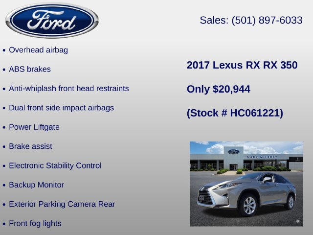 Used 2017 Lexus RX 350 FWD w/ Accessory Package image 24