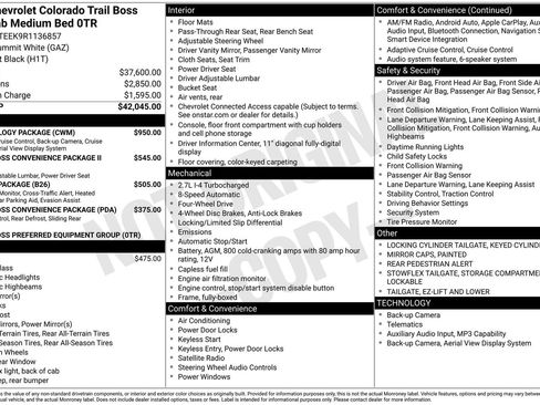 Certified 2024 Chevrolet Colorado Trail Boss w/ Technology Package AWD/4WD image 13