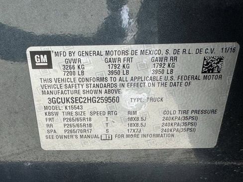 Used 2017 Chevrolet Silverado 1500 LTZ Z71 w/ LTZ Plus Package image 33