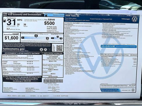 New 2026 Volkswagen Taos SE image 18