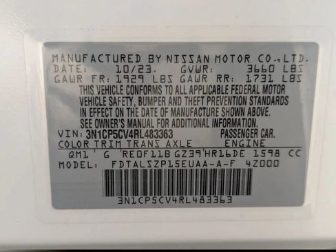 Certified 2024 Nissan Kicks SV FWD image 27