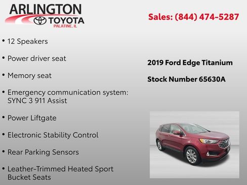 Used 2019 Ford Edge Titanium w/ Canadian Touring Package AWD/4WD image 2