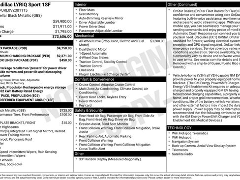 New 2027 Cadillac Lyriq Sport w/ LPO, ONYX Package AWD/4WD image 5