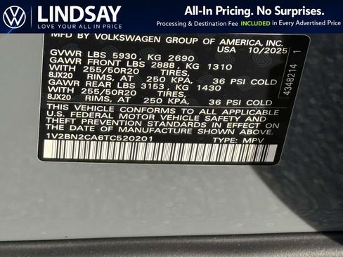 New 2026 Volkswagen Atlas SEL AWD/4WD image 22