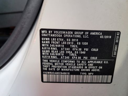 Used 2019 Volkswagen Atlas SE FWD image 33