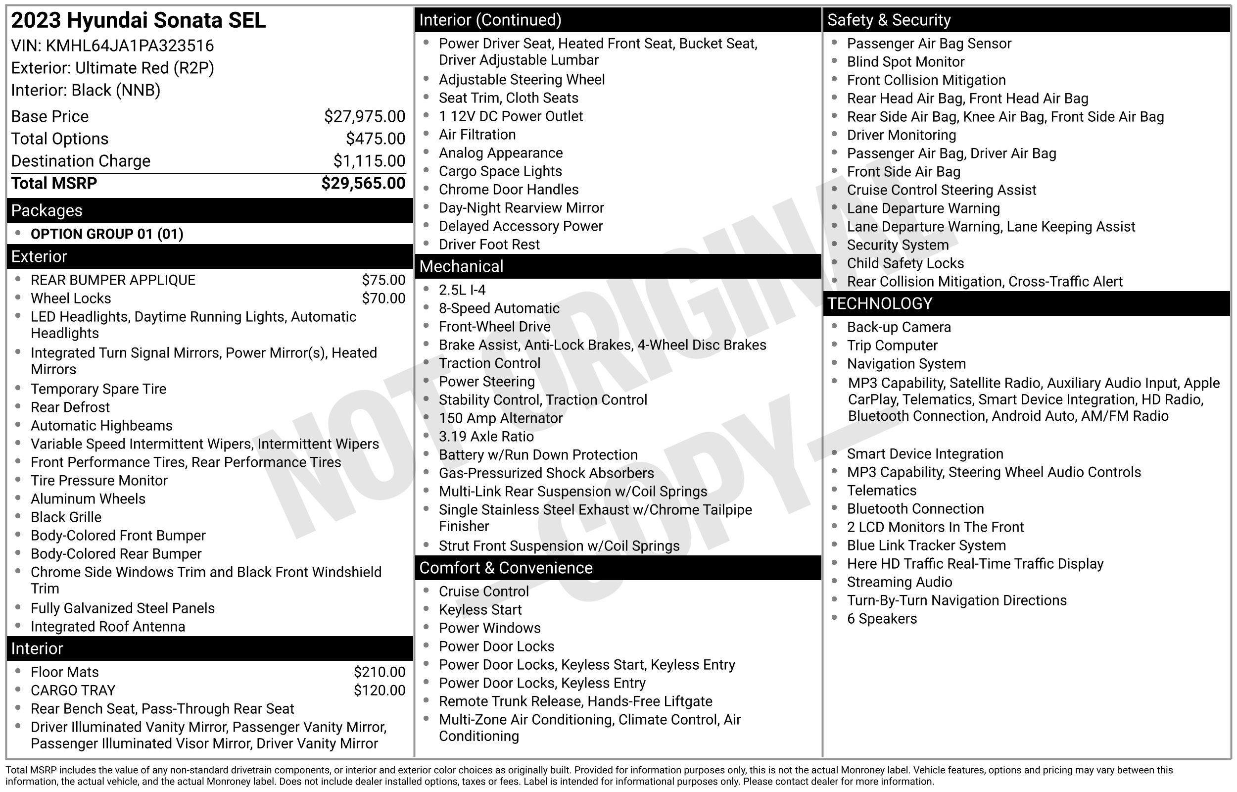 Used 2023 Hyundai Sonata SEL FWD image 3